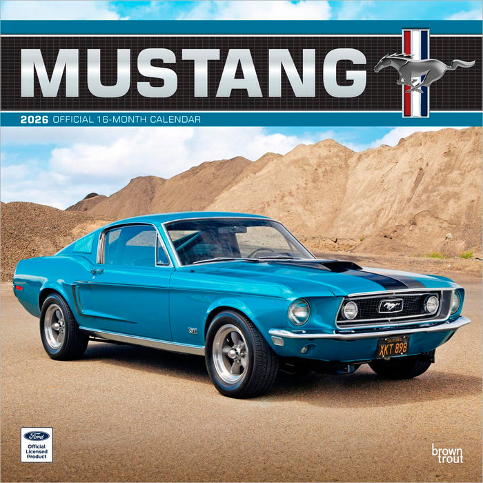 Ford Mustang 2026 Square Wall Calendar