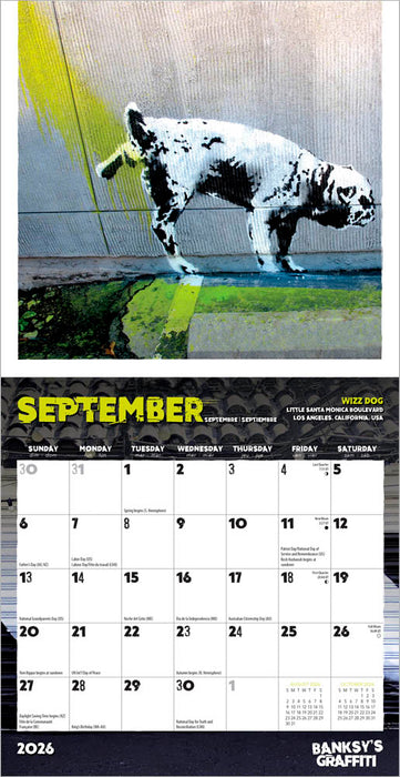 Banksy's Graffiti 2026 Mini Wall Calendar