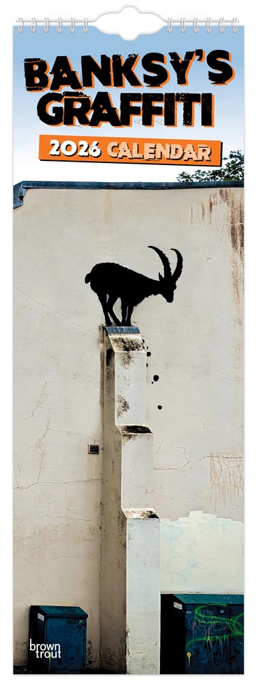 Banksy's Graffiti 2026 Slimline Wall Calendar