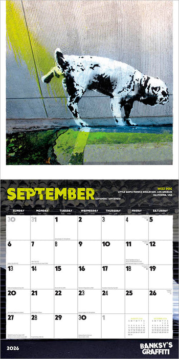 Banksy's Graffiti 2026 Square Wall Calendar