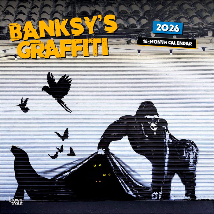 Banksy's Graffiti 2026 Square Wall Calendar