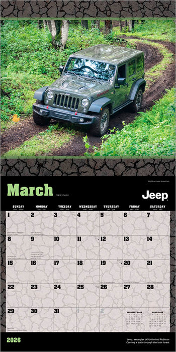 Jeep 2026 Square Wall Calendar (Online Exclusive)