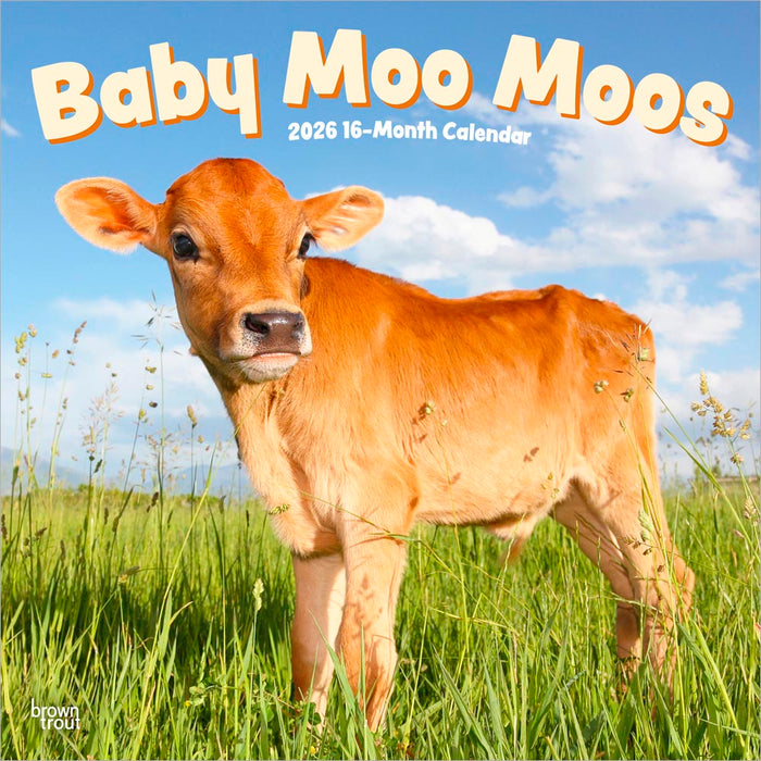 Baby Moo Moos 2026 Square Wall Calendar