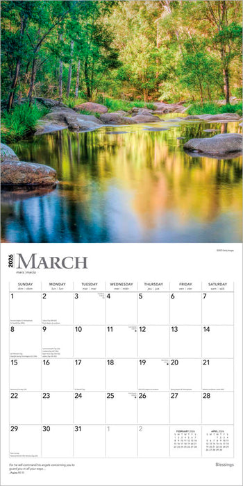 Blessings 2026 Square Wall Calendar
