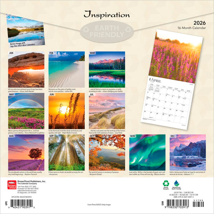 Inspiration 2026 Square Wall Calendar