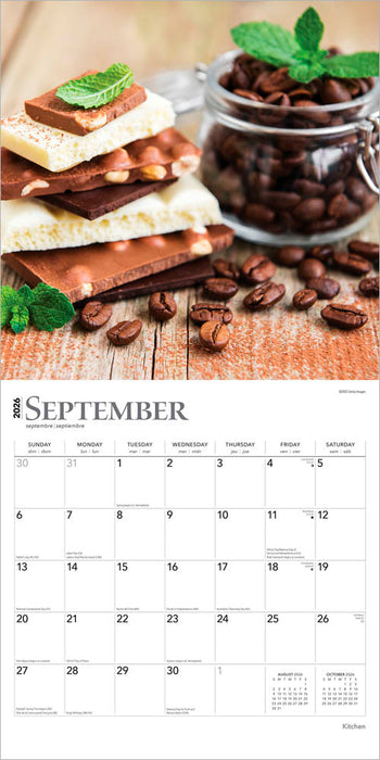 Kitchen 2026 Square Wall Calendar