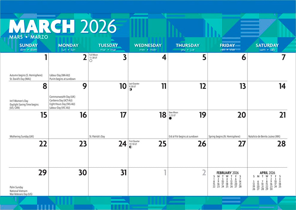 Large Print 2026 Desk Pad