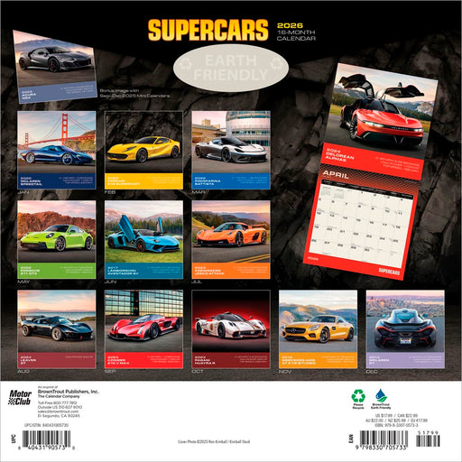 Supercars 2026 Square Wall Calendar