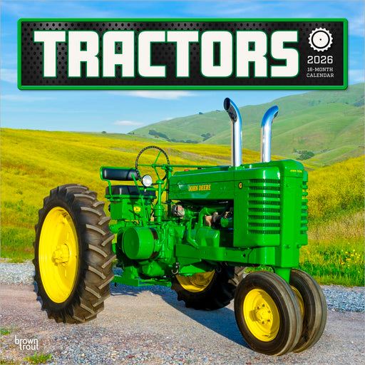 Tractors 2026 Square Wall Calendar