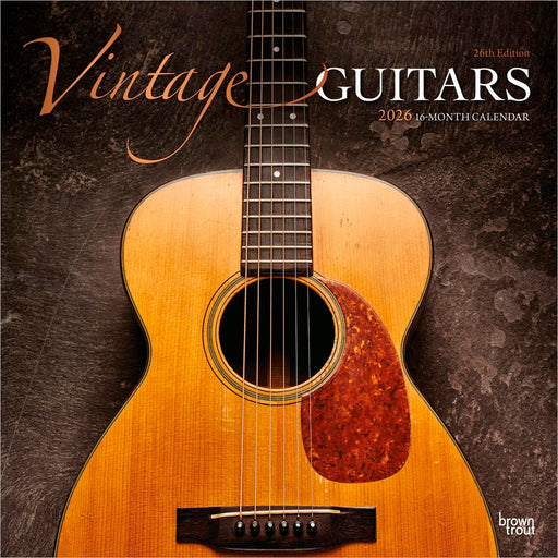 Vintage Guitars 2026 Square Wall Calendar