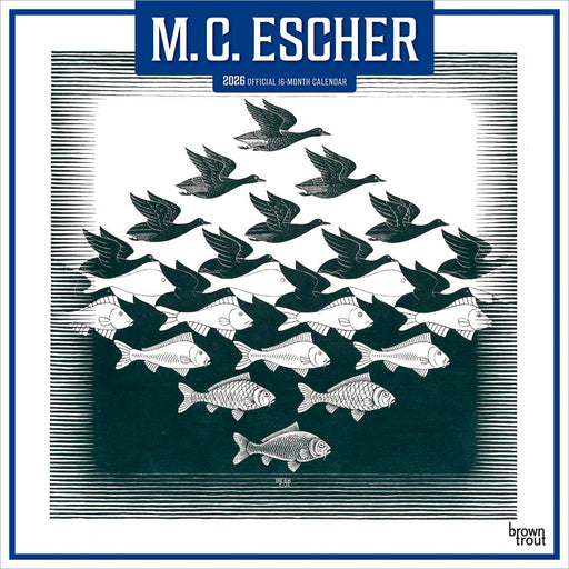 M C Escher 2026 Square Wall Calendar