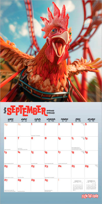 Flew the Coop 2026 Square Wall Calendar