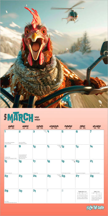 Flew the Coop 2026 Square Wall Calendar