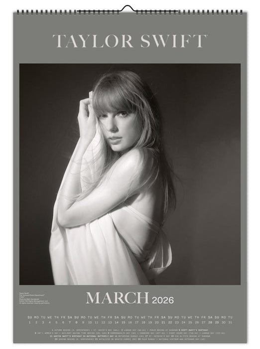 Taylor Swift 2026 A3 Wall Calendar