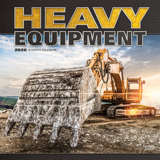 Heavy Equipment 2026 Square Wall Calendar