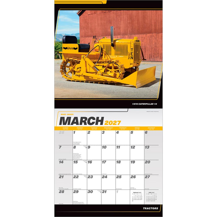 Tractors 2027 Square Wall Calendar