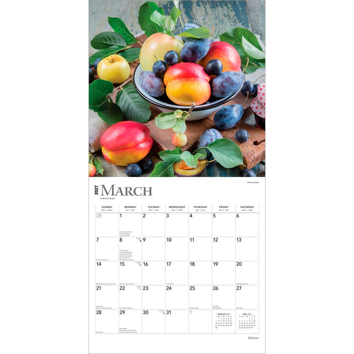 Kitchen 2027 Square Wall Calendar