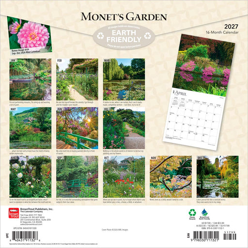 Monet s Garden 2027 Square Wall Calendar