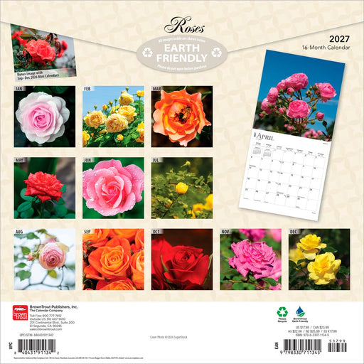 Roses 2027 Square Wall Calendar