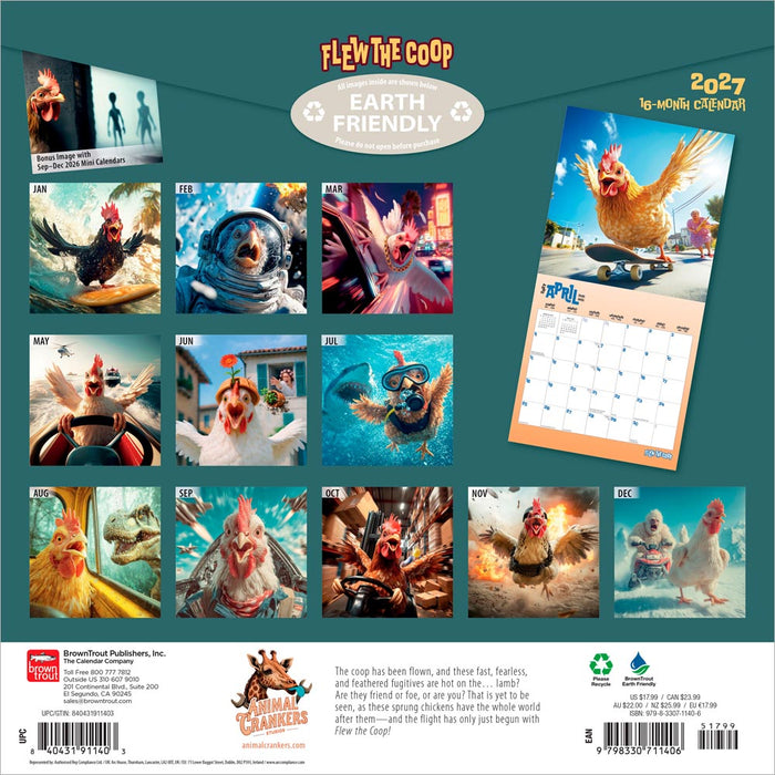 Flew the Coop 2027 Square Wall Calendar