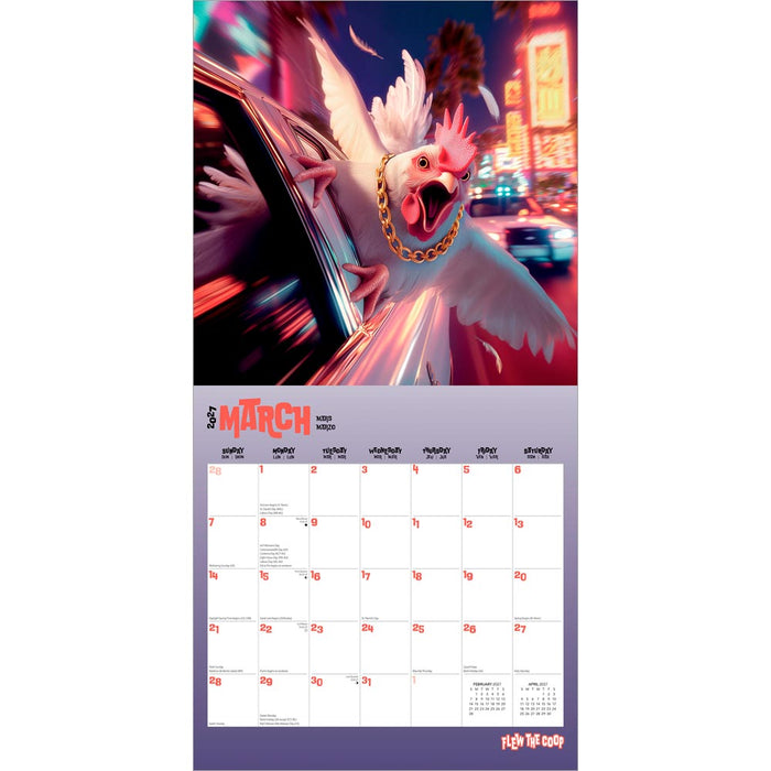 Flew the Coop 2027 Square Wall Calendar