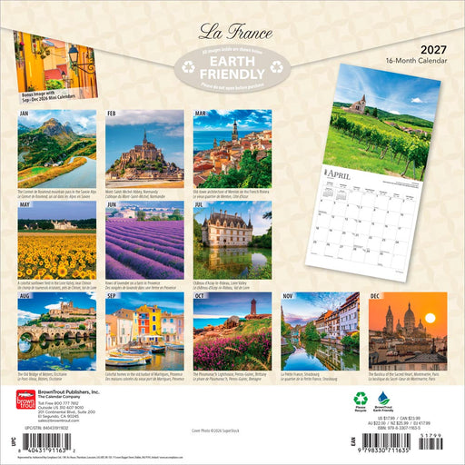 France La France 2027 Square Wall Calendar