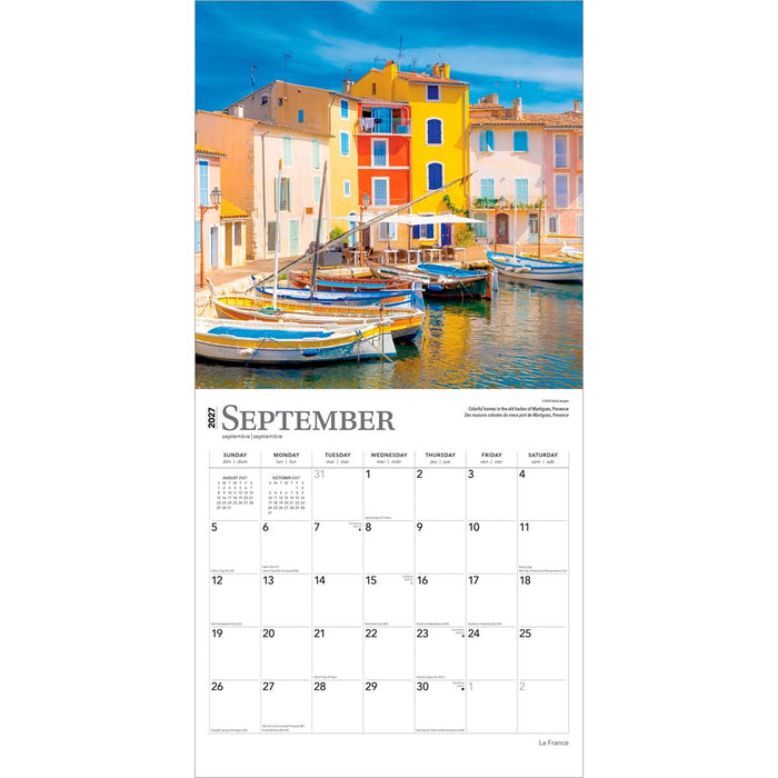 France La France 2027 Square Wall Calendar
