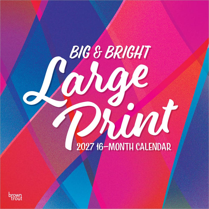 Big and Bright Large Print 2027 Square Wall Calendar