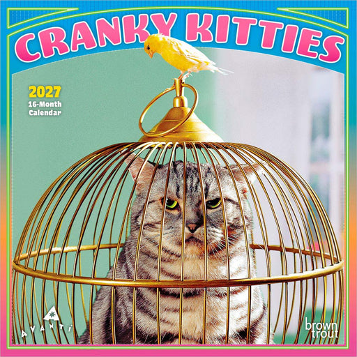 Avanti Cranky Kitties 2027 Mini Wall Calendar
