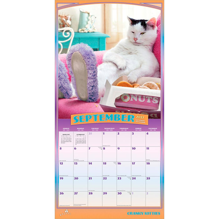 Avanti Cranky Kitties 2027 Square Wall Calendar