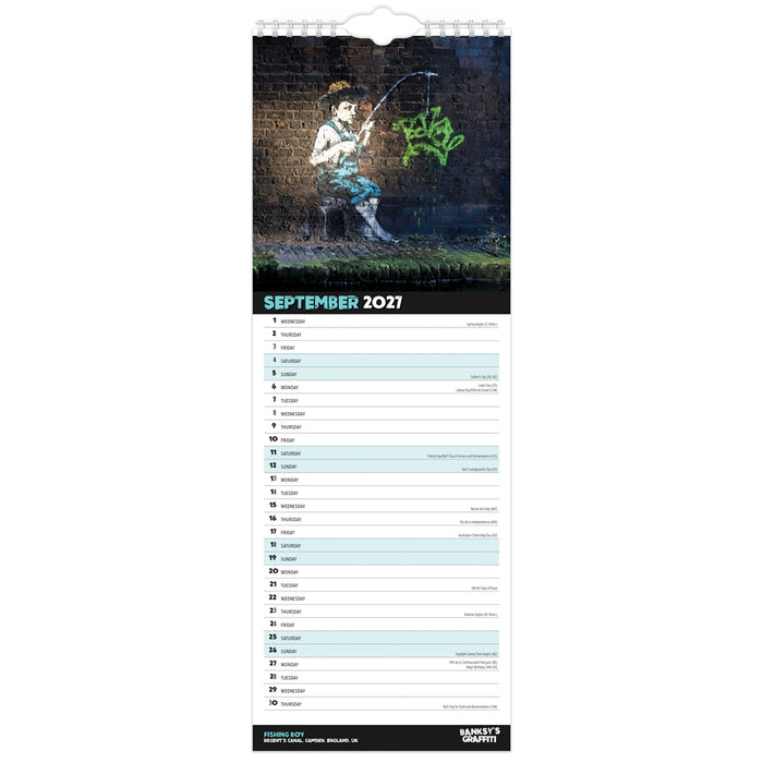 Banksy s Graffiti 2027 Slimline Wall Calendar