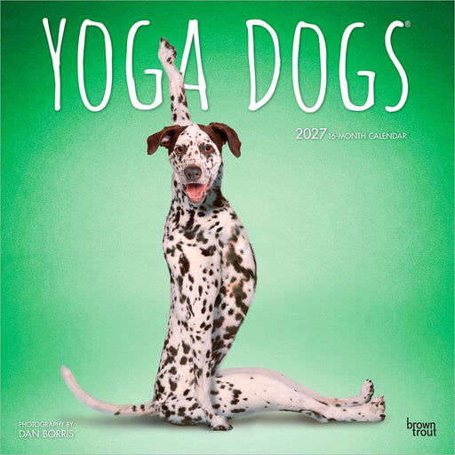 Yoga Dogs 2027 Square Wall Calendar