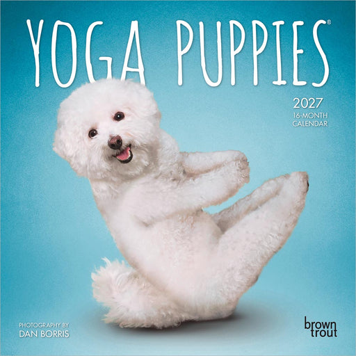 Yoga Puppies 2027 Mini Wall Calendar