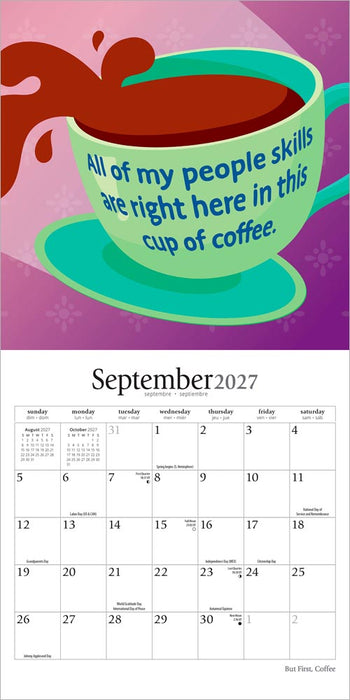 But First Coffee 2027 Mini Wall Calendar