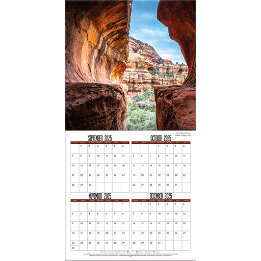 Caves 2026 Square Wall Calendar