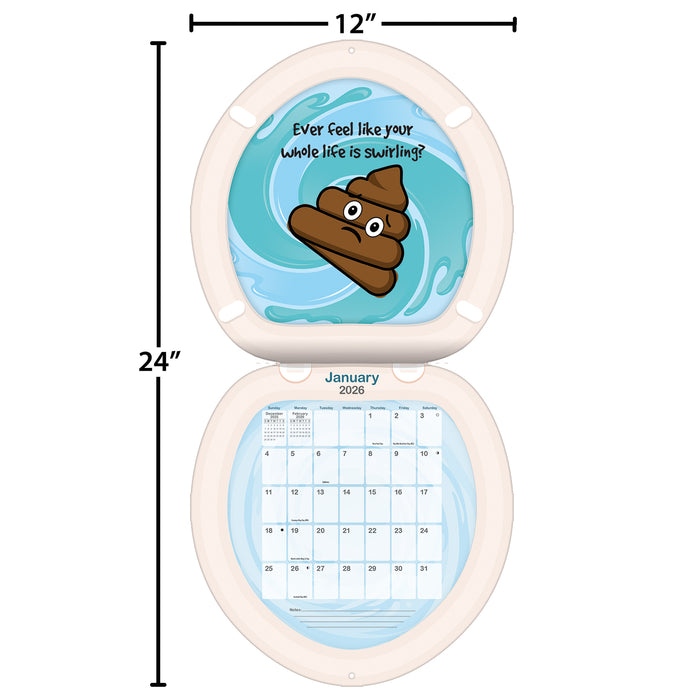 Poo Happens 2026 Wall Calendar