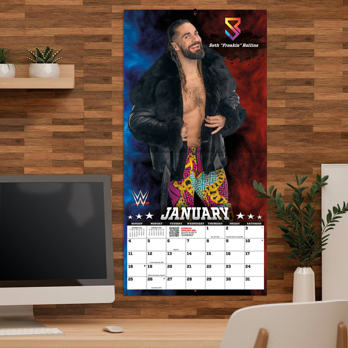WWE Wrestling Superstars 2026 Square Wall Calendar
