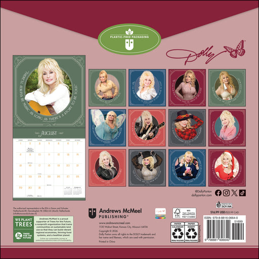 Dolly Parton 2027 Square Wall Calendar