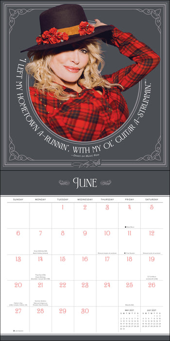 Dolly Parton 2027 Square Wall Calendar