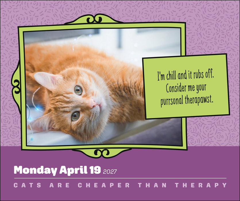 Cats Are Cheaper Than Therapy 2027 Page-A-Day Calendar