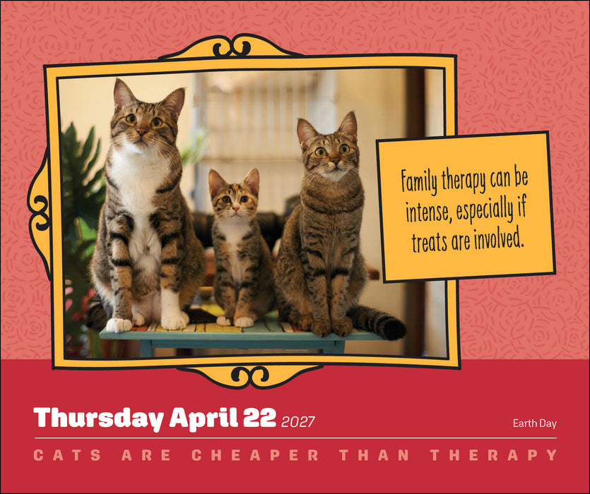 Cats Are Cheaper Than Therapy 2027 Page-A-Day Calendar