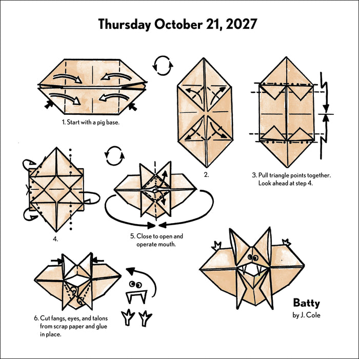 Easy Origami Fold-a-Day 2027 Page-A-Day Calendar