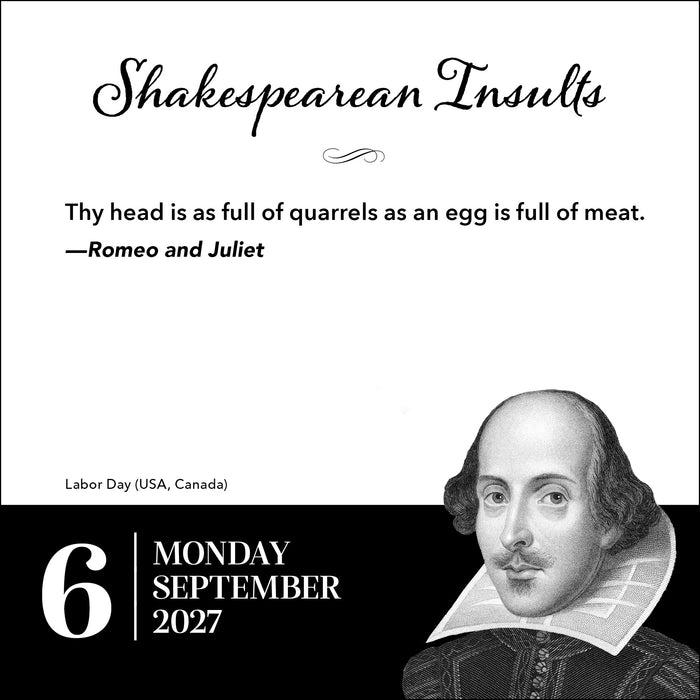 Shakespearean Insults 2027 Page-A-Day Calendar