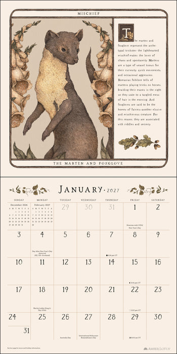 Woodland Wardens 2027 Square Wall Calendar