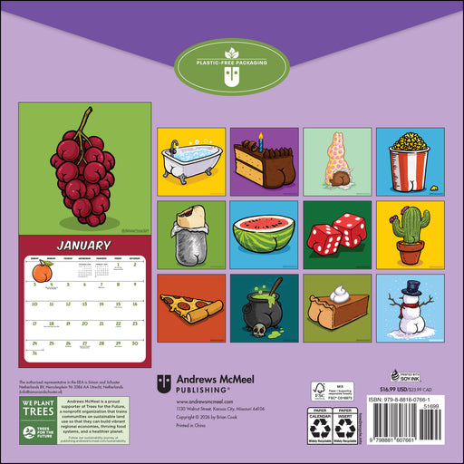 Butts on Things 2027 Square Wall Calendar