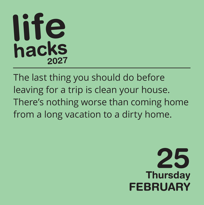 Life Hacks 2027 Page-A-Day Calendar