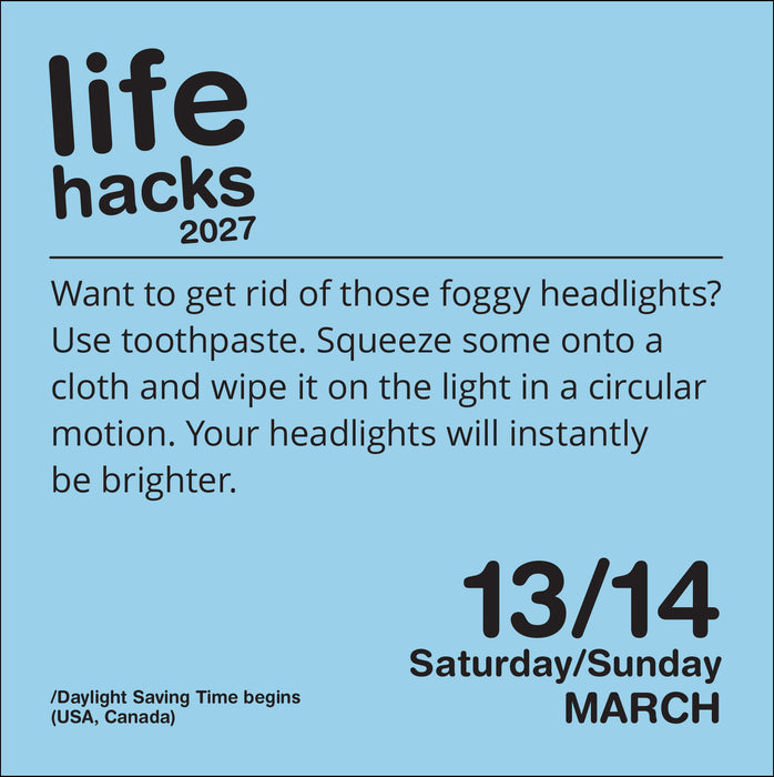 Life Hacks 2027 Page-A-Day Calendar