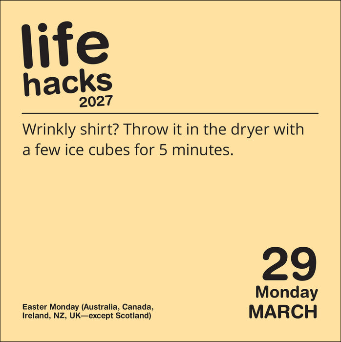 Life Hacks 2027 Page-A-Day Calendar
