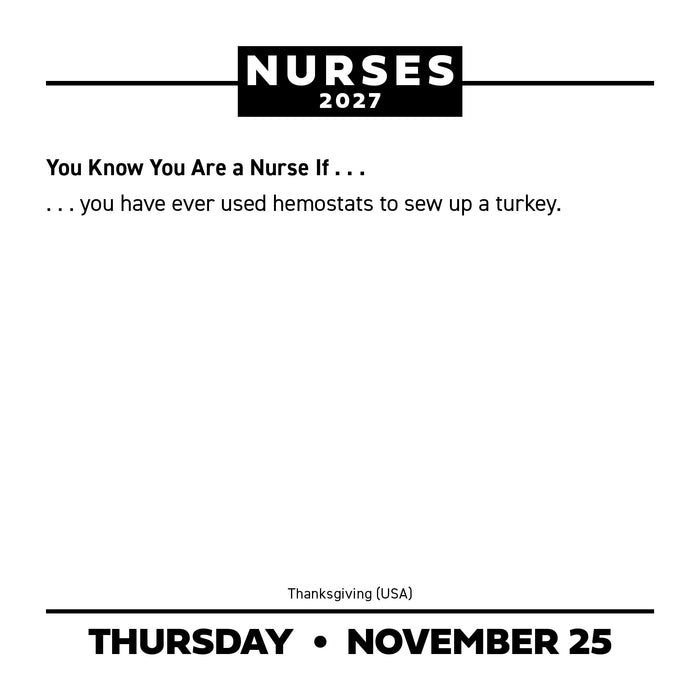 Nurses 2027 Page-A-Day Calendar
