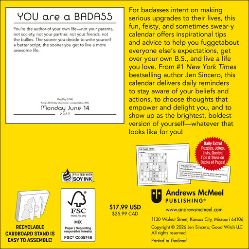 You Are a Badass 2027 Page-A-Day Calendar
